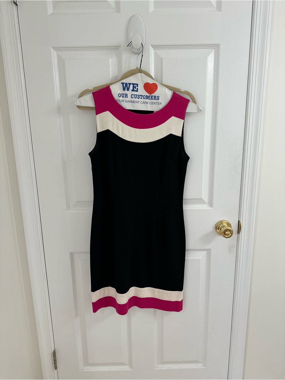 Lilly Pulitzer Black Mini Dress with Pink & Cream Accents